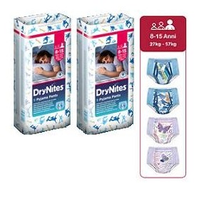 Huggies Drynites 8/15 Anni Girl L 27/57Kg Pacco Singolo 9 Pezzi