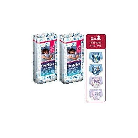 Huggies Drynites 8/15 Anni Girl L 27/57Kg Pacco Singolo 9 Pezzi