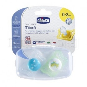 Chicco Succhietto Micro Boy 0-2 Mesi 2 Pezzi