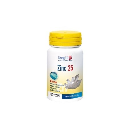 Longlife Zinc 25mg 100 Compresse