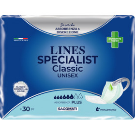 Pannolone Sagomato Lines Specialist Classic Plus 30 Pezzi