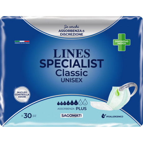 Pannolone Sagomato Lines Specialist Classic Plus 30 Pezzi