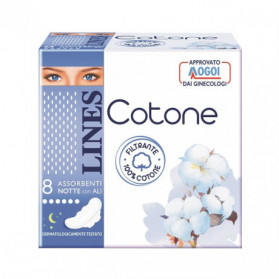 Lines Cotone Ultra Notte 8pz