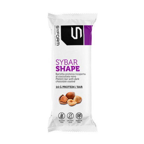 Barretta Proteica Ricoperta Sybar Shape Nocciola 50 g