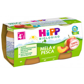 Hipp Omog Mela/pesca 2x80g