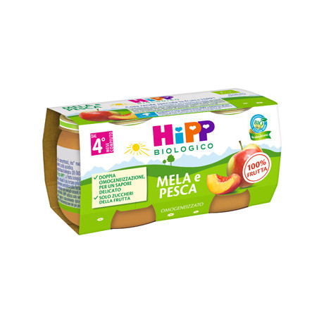 Hipp Omog Mela/pesca 2x80g