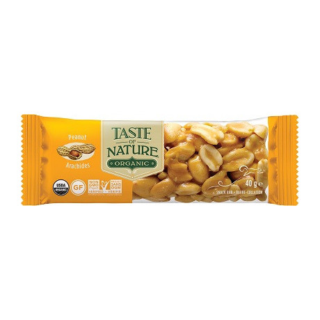 Taste Of Nature Barretta Alle Arachidi Bio Vegan Adulti Alto Contenuto Di Fibre 40 g