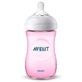 Avent Bib Nat Pp Rosa 260ml