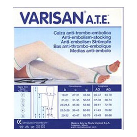 Varisan Ate 18 Mmhg Calza Autoreggente Punta Aperta Colore Bianco Misura 3 1paio