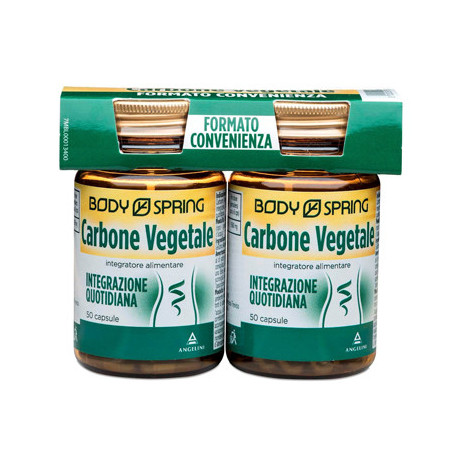 Body Spring Bipack Uso Orale Carbone Vegetale 50 Capsule