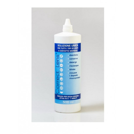 Soluzione Oculare Per La Conservazione E Pulizia Delle Lentia Contatto Correct Lens Solution 500ml