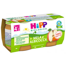 Hipp Omog Albicocca/mela 2x80g