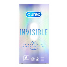 Durex Invisible Extra Lubr 6pz