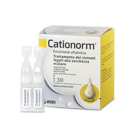 Cationorm Gocce 30 Fiale Monodose Da 0,4 ml