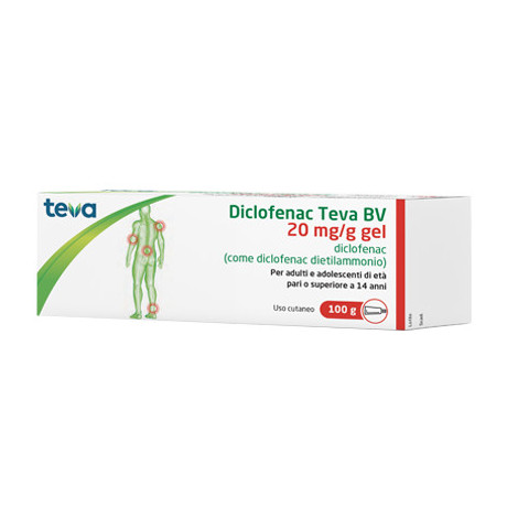 Diclofenac Teva Gel100g 20mg/g