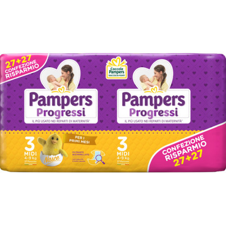 Pampers Progressi Midi 54pz