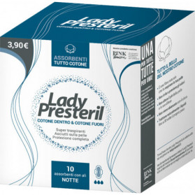 Lady Presteril Cotton Power Assorbenti Notte Pocket Con Ali Ripiegati Promo 10 Pezzi