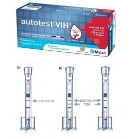 Autotest Vih Screening Dell'hiv Contiene 1 Autotest + Soluzione + Bisturi + Cerotto + Garza + Salvietta Disinfettante