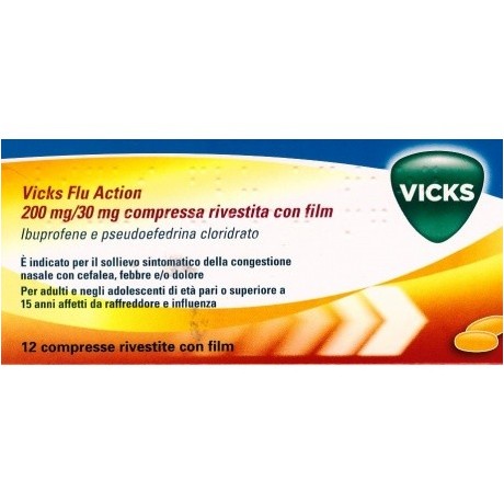 Vicks Flu Action 12 Compresse 200+30mg