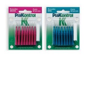 Plakkontrol Scovolino Mini 0,6 Mm 8 Pezzi + Manico