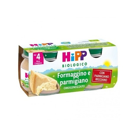 Hipp Biologico Omogeneizzato Formaggino E Parmigiano 80 g 2 Vasetti