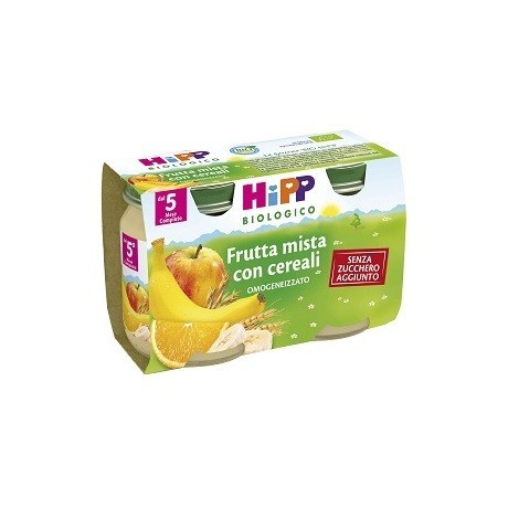 Hipp Biologico Omogeneizzato Frutta Cereali 125 g 2 Pezzi