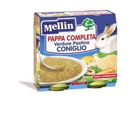 Mellin Pappa Completa Coniglio 250 g 2 Pezzi