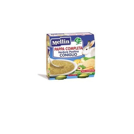 Mellin Pappa Completa Coniglio 250 g 2 Pezzi