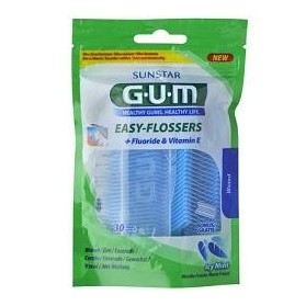 Gum Easy Flossers Filo Interdentale Con Forcella 30 Pezzi