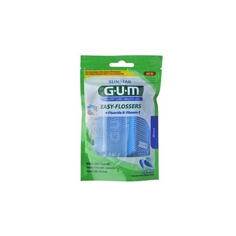 Gum Easy Flossers Filo Interdentale Con Forcella 30 Pezzi