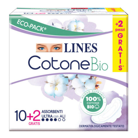 Lines Cotone Bio Ultra Ali 12p