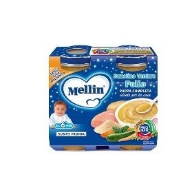 Mellin Omogeneizzato Cena Pollo Verdure 2 Pezzi 200 g