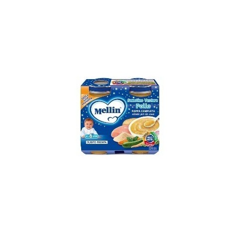 Mellin Omogeneizzato Cena Pollo Verdure 2 Pezzi 200 g