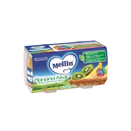 Mellin Omogeneizzato Banana Kiwi 100 g 2 Pezzi