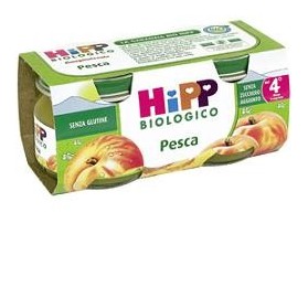 Hipp Biologico Omogeneizzato Pesca E Mela 2 Vasetti Da 80g