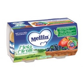 Mellin Omogeneizzato Mela Mirtillo 100 g 2 Pezzi