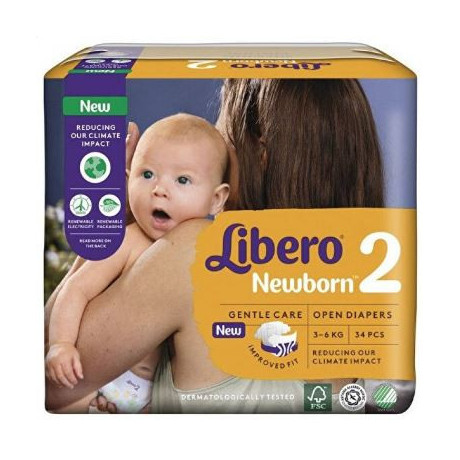 Libero Newborn 2 3-6 Kg 34pz