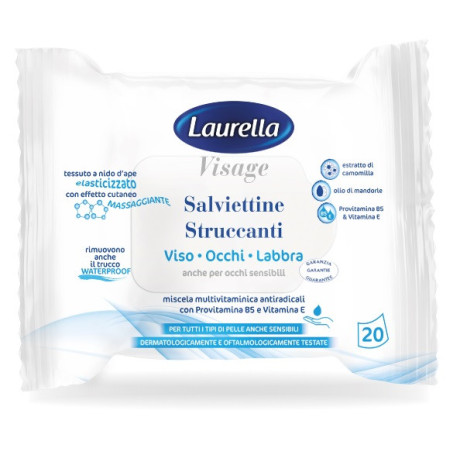 Laurella Visage Salviettina Struccante 20 Pezzi