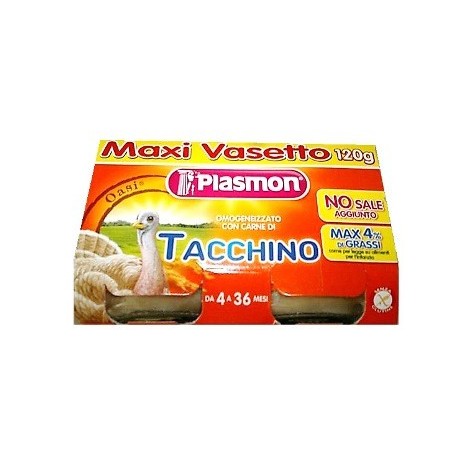 Plasmon Omogeneizzato Tacchino 120 g X 2 Pezzi