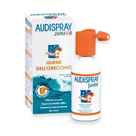 Audispray Junior Soluzione Di Acqua Di Mare Ipertonica Spray Senza Gas Igiene Orecchio 25ml