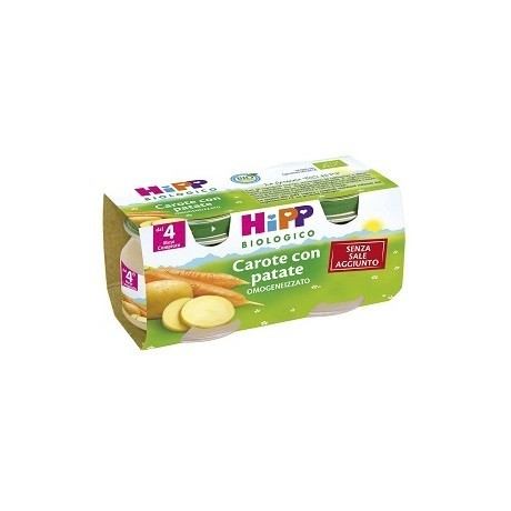 Hipp Biologico Omogeneizzato Carote Patate 80 g 2 Pezzi