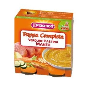 Plasmon Omogeneizzato Pappe Manzo Verdura Pastina 190 g X 2 Pezzi