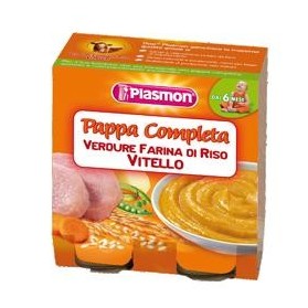 Plasmon Omogeneizzato Pappe Vitello/verdura/riso 190 g X 2 Pezzi