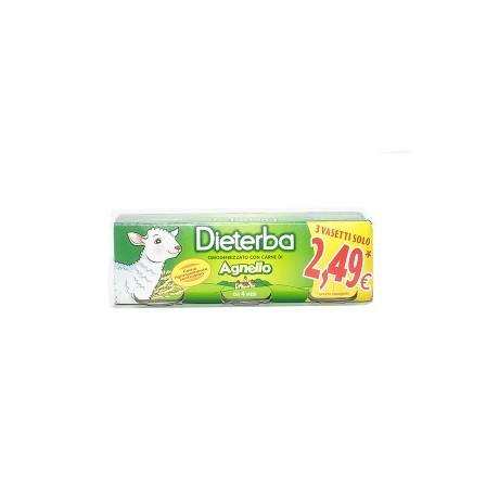 Dieterba Omogeneizzato Agnello 3 Pezzi 80 g