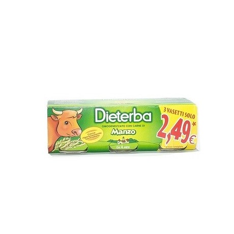 Dieterba Omogeneizzato Manzo 3 Pezzi 80 g