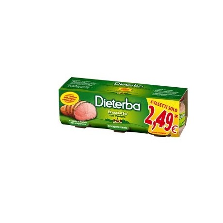 Dieterba Omogeneizzato Prosciutto 3 Pezzi 80 g