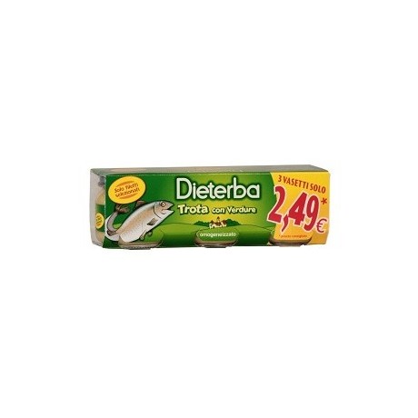 Dieterba Omogeneizzato Trota 3 Pezzi 80 g