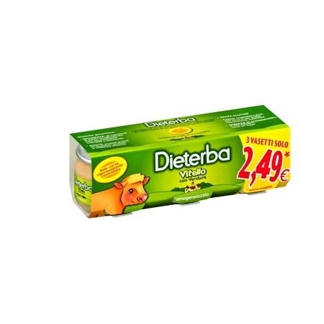 Dieterba Omogeneizzato Vitello 3 Pezzi 80 g