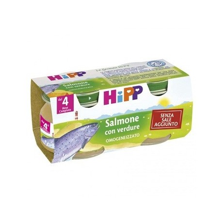 Hipp Omogeneizzato Salmone Verdure 80 g 2 Pezzi