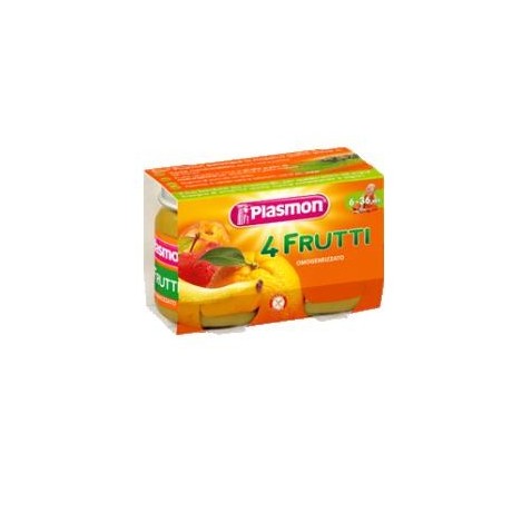 Plasmon Omogeneizzato 4 Frutti 2 X 104 g